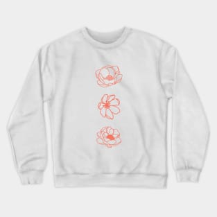 Boho peach flowers Crewneck Sweatshirt